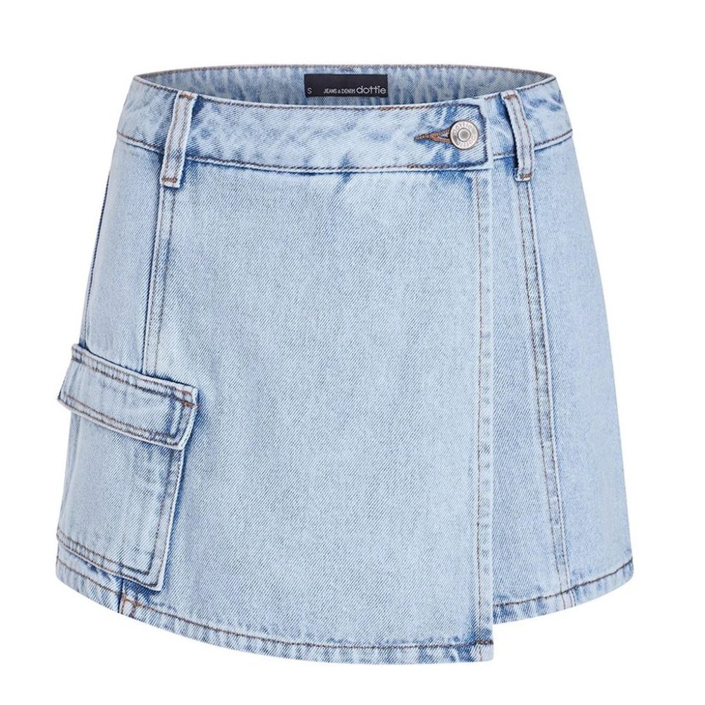 Short Skirt Denim Blue  - Q0311